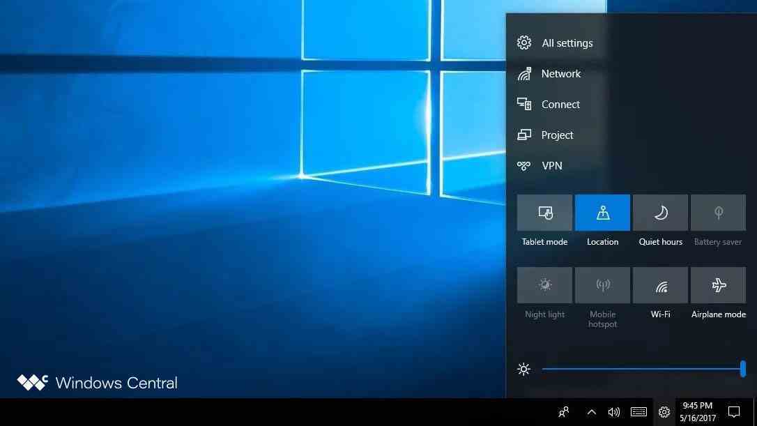 Windows 10 Kontrol Merkezi çalışma kodu