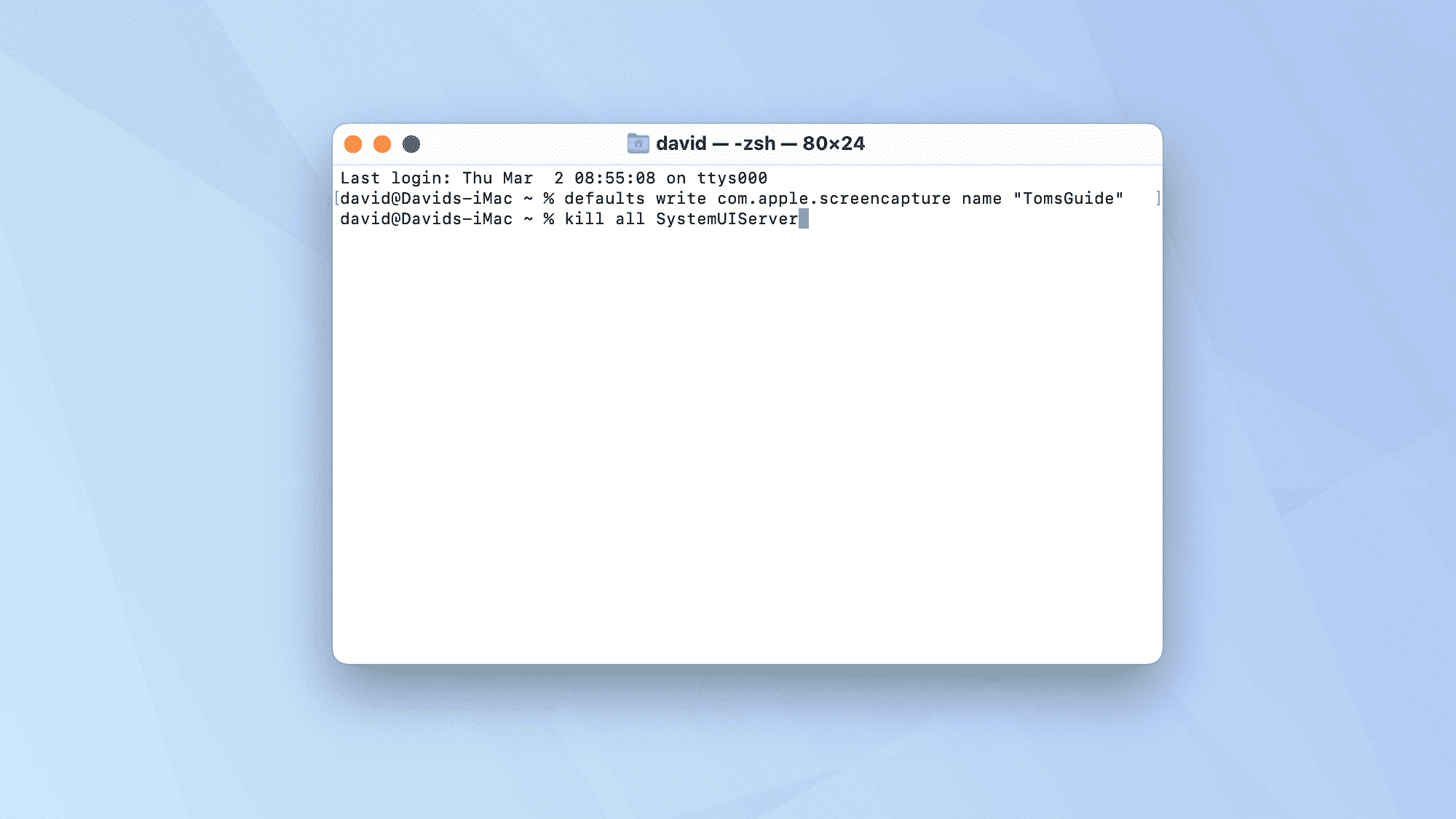 macOS Terminal komutları