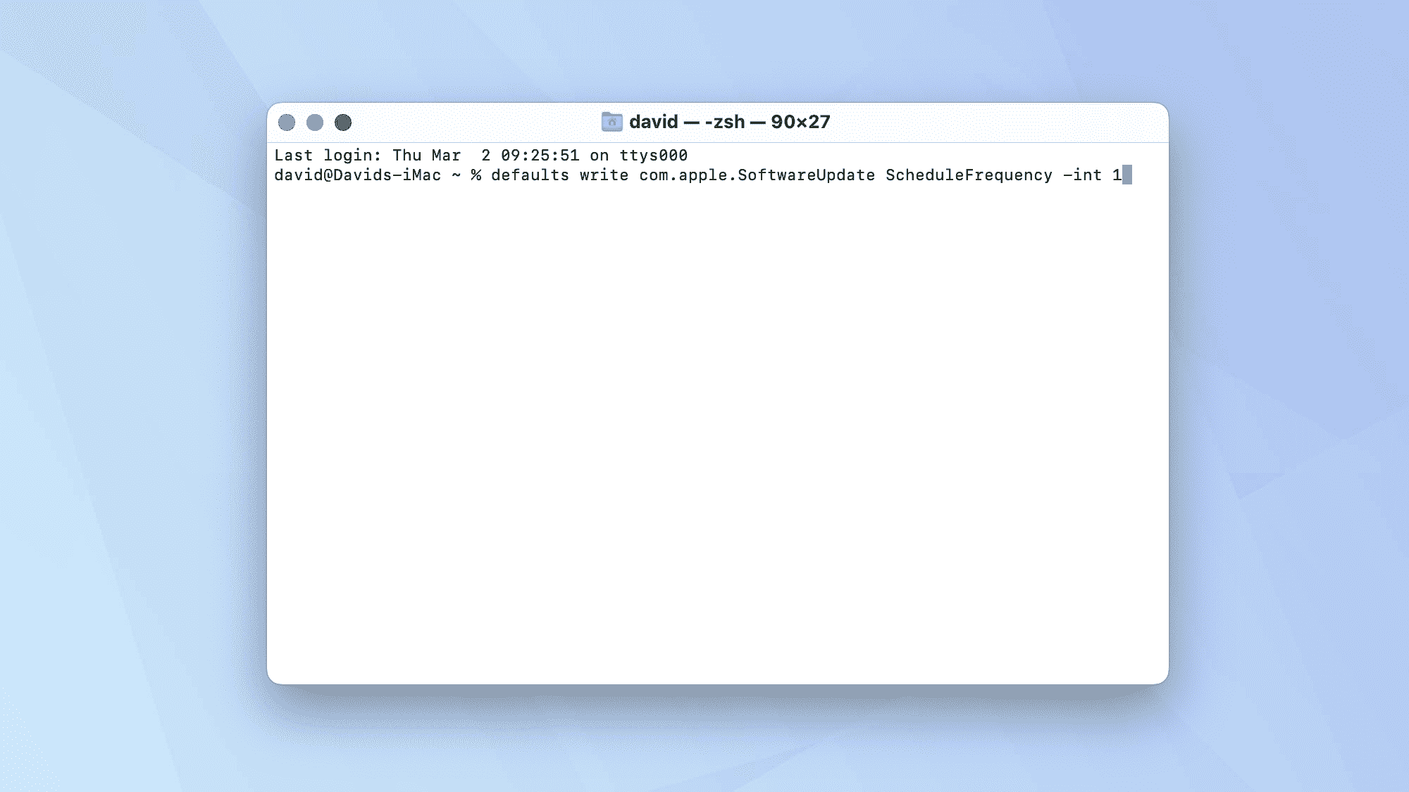 macOS Terminal komutları