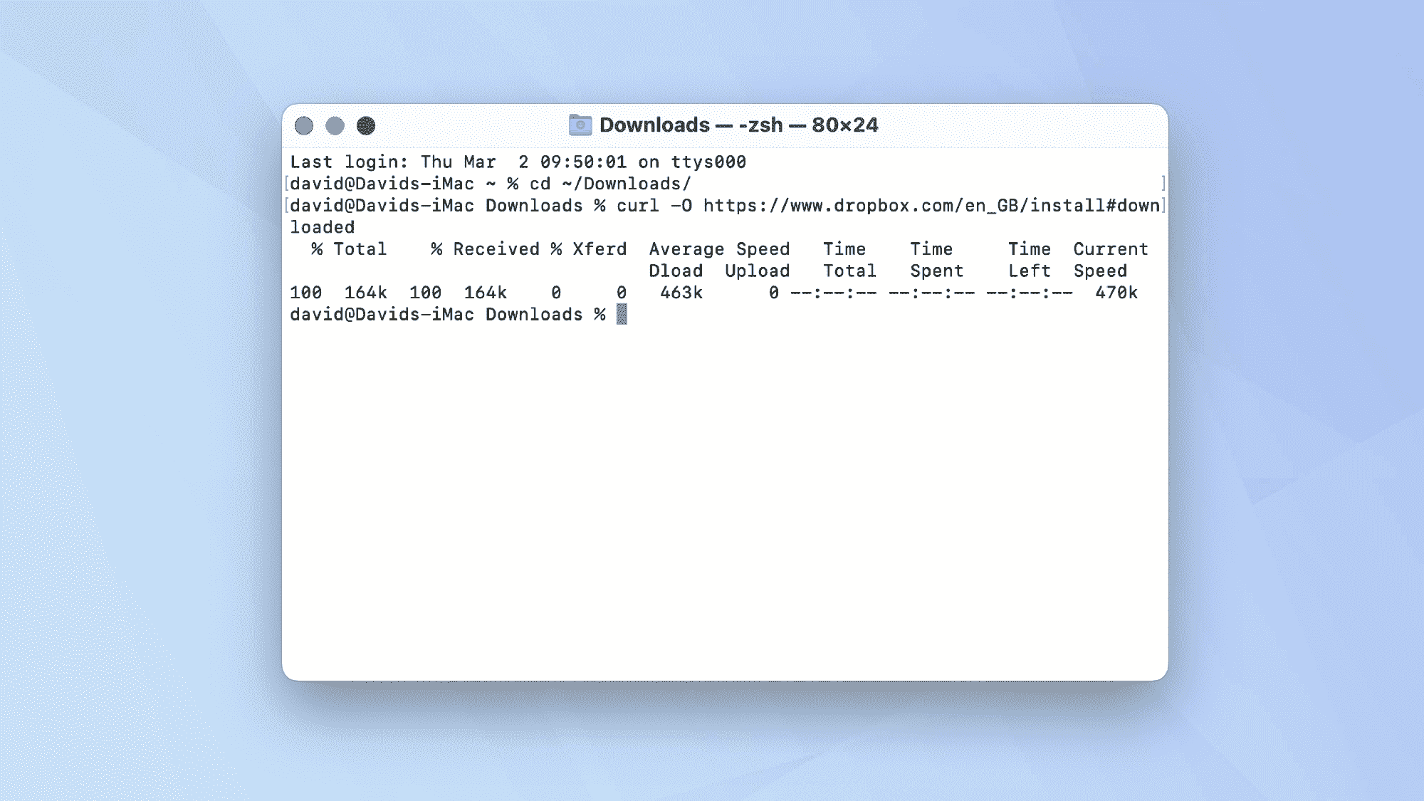 macOS Terminal komutları