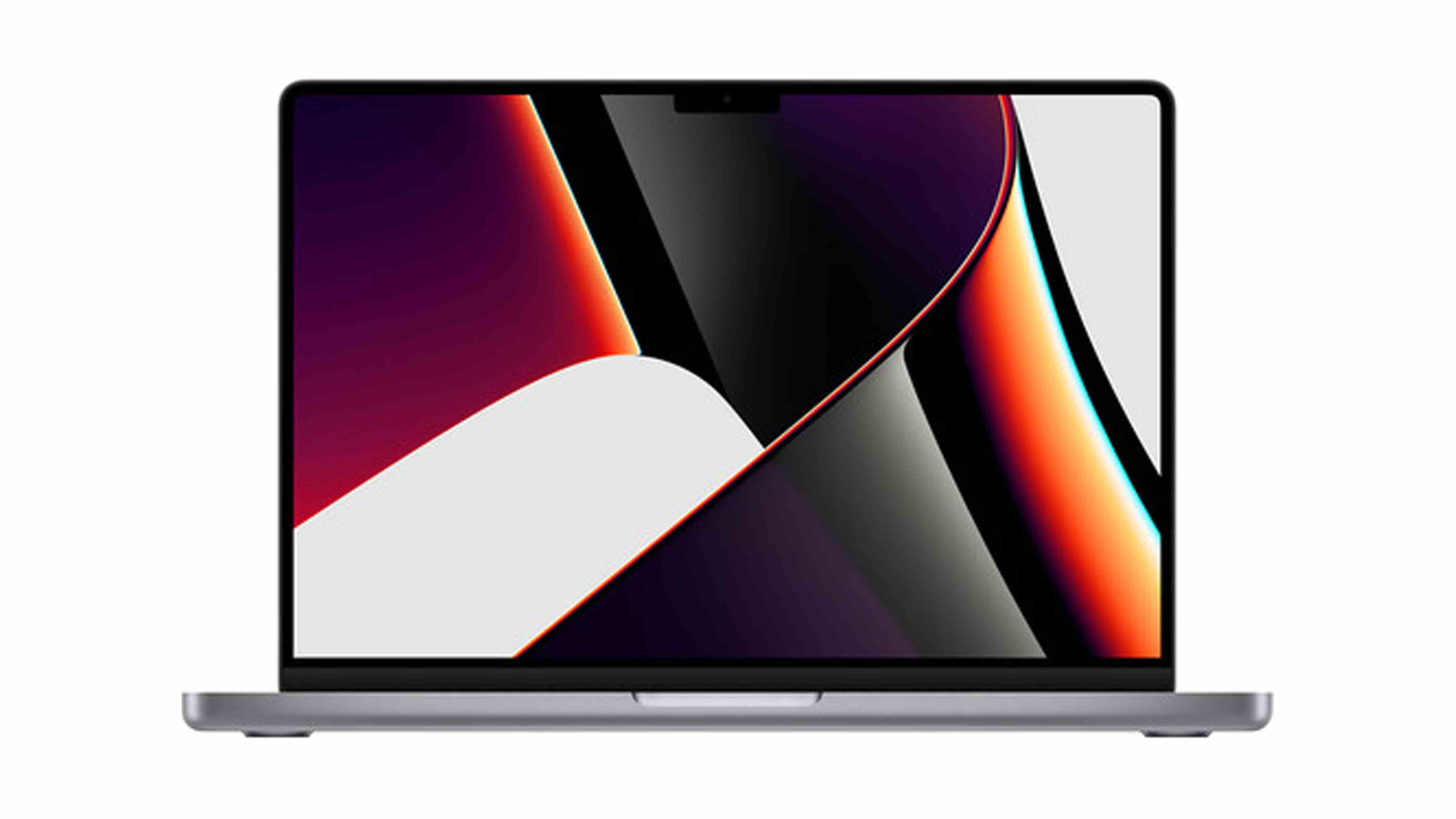 Beyaz bir arka plana karşı MacBook Pro 14 inç (2021)