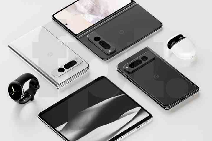 Google Pixel Fold'un sızdırılmış görüntüsü.