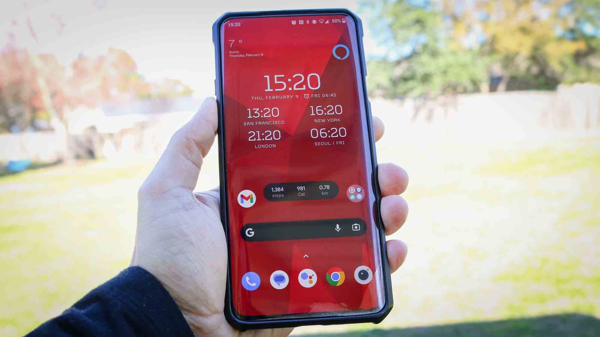 OnePlus 7T Pro 5G McLaren'deki ana ekranın resmi