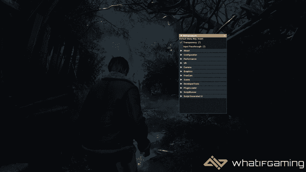 Resident Evil 4 Remake'te REFramework Araç Çubuğu