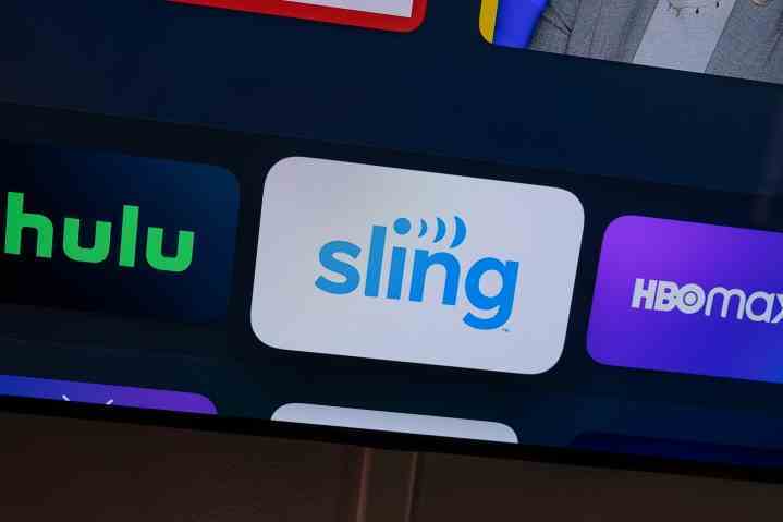 Apple TV'de Sling TV logosu.