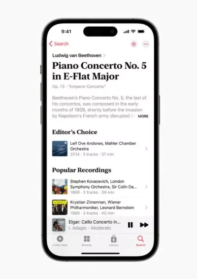 Apple Music Klasik Özellikleri