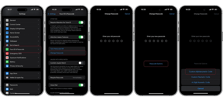 Apple Passcode'in ekran görüntüleri