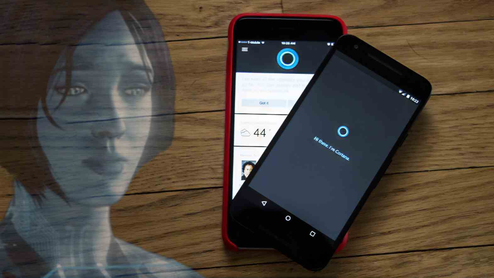 Windows Phone'da Cortana üzgün görünüyor.