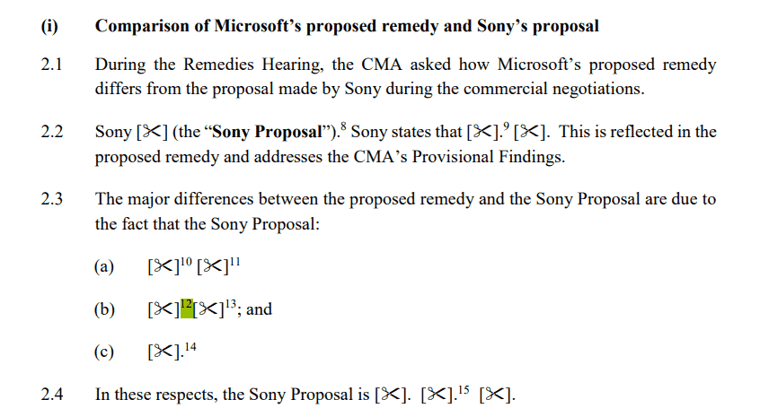 Sony'den Birleşik Krallık CMA düzenleyici yanıtları