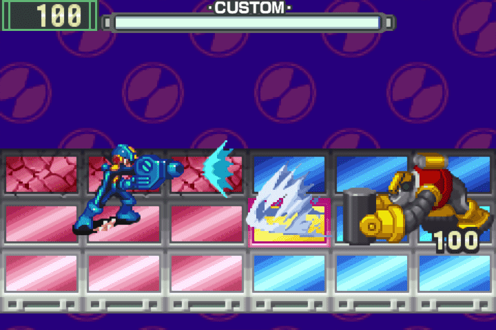 Mega Man, Mega Man Battle Network'te bir düşmanı patlatır.
