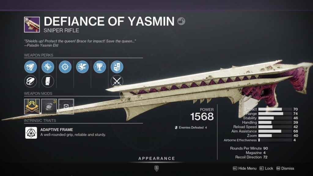 Destiny 2 Yasmin tanrısına meydan okuma.