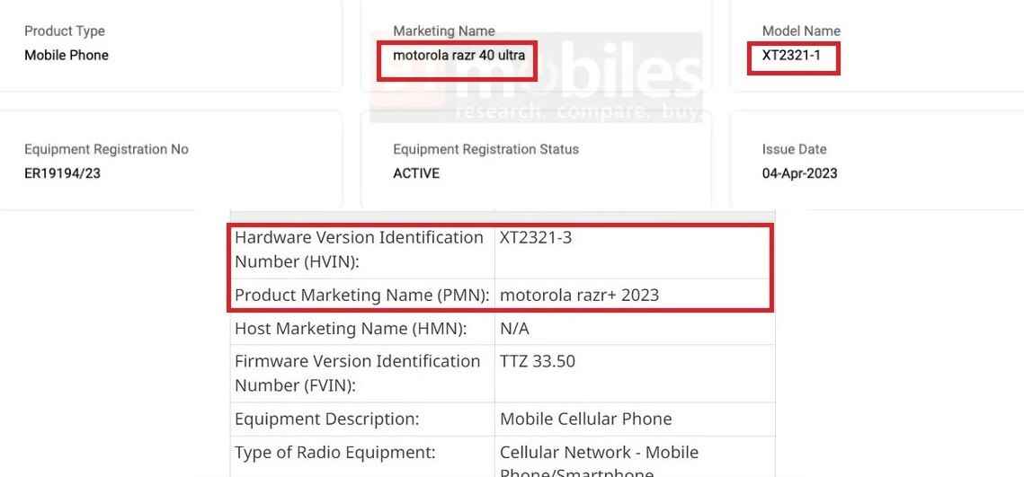 İki farklı sertifika, Motorola Razr+ 2023'ün aynı zamanda Motorola Razr 40 Ultra olduğunu gösteriyor - Dosyalamalar, Motorola'nın bir sonraki Razr'ının iki adını ve pil kapasitesini ortaya koyuyor