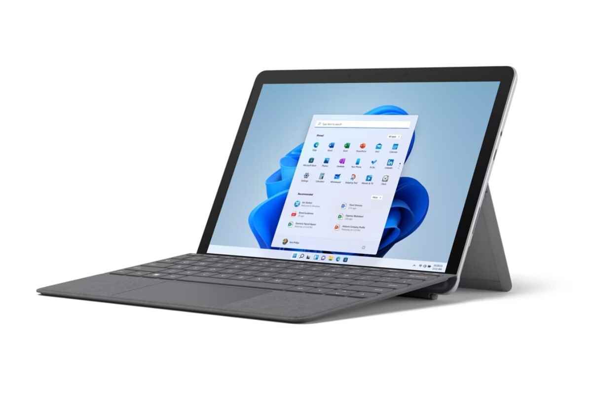 Surface Go 3 (burada resmedilmiştir), nispeten yakında güç tasarruflu bir devam filmi alacak şekilde ayarlanmıştır.  - Microsoft'un çok ilginç Surface Go 4 ve Surface Pro 10 planları sızmaya başlıyor