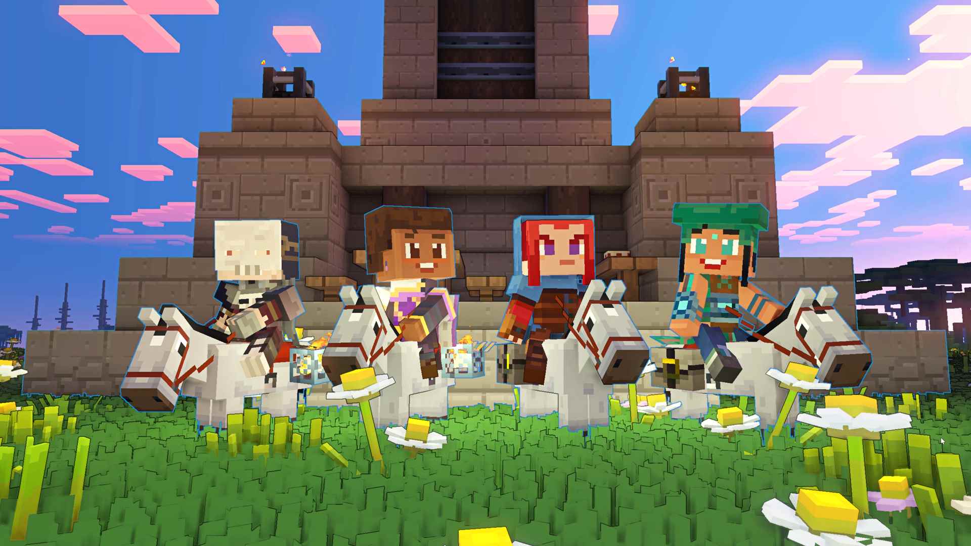 Xbox Developer_Direct şovundan Minecraft Legends'ın ekran görüntüsü.