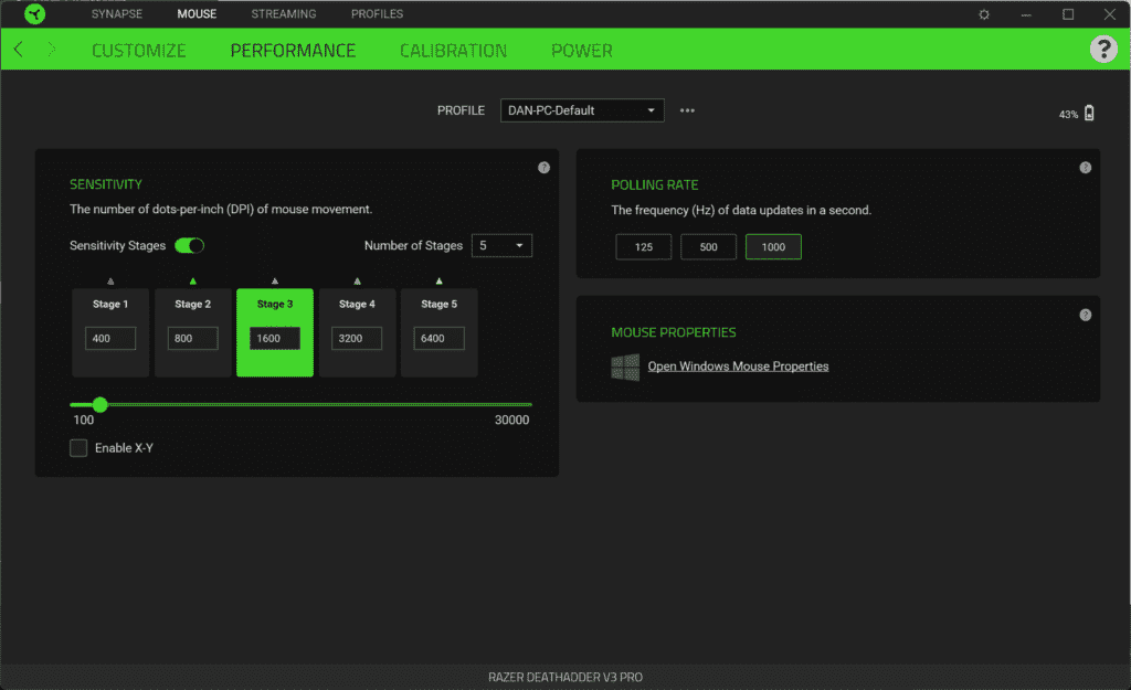 Razer Synapse'in ekran görüntüsü.