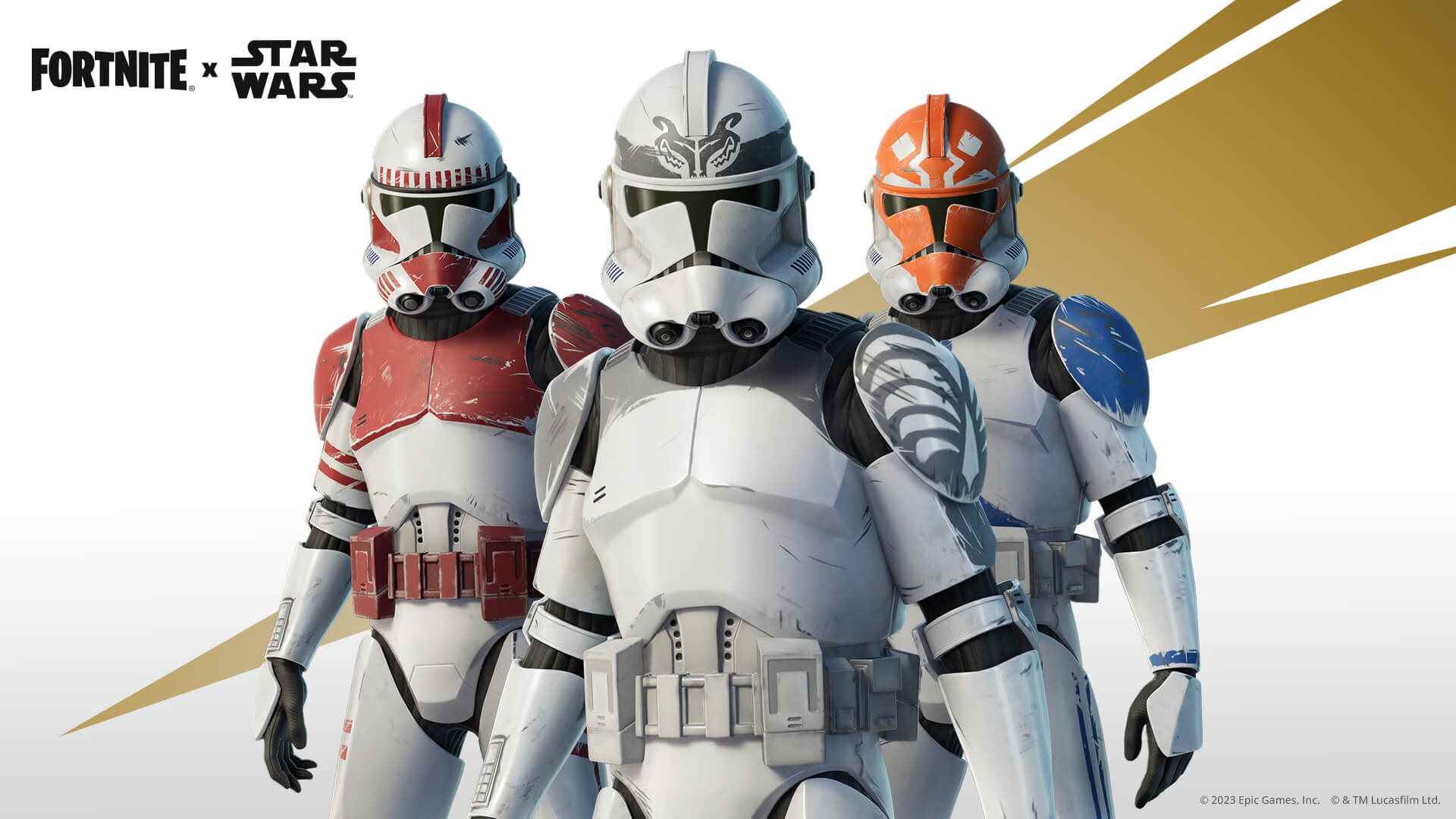 Fortnite Coruscant Guard, Wolf Pack Trooper ve Ahsoka'nın Clone Trooper Kıyafetleri