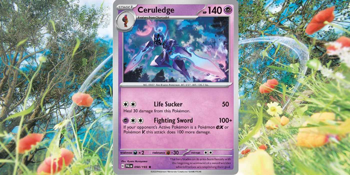 Pokémon TCG'nin Paldea Evolved genişlemesinden Ceruledge kartı.