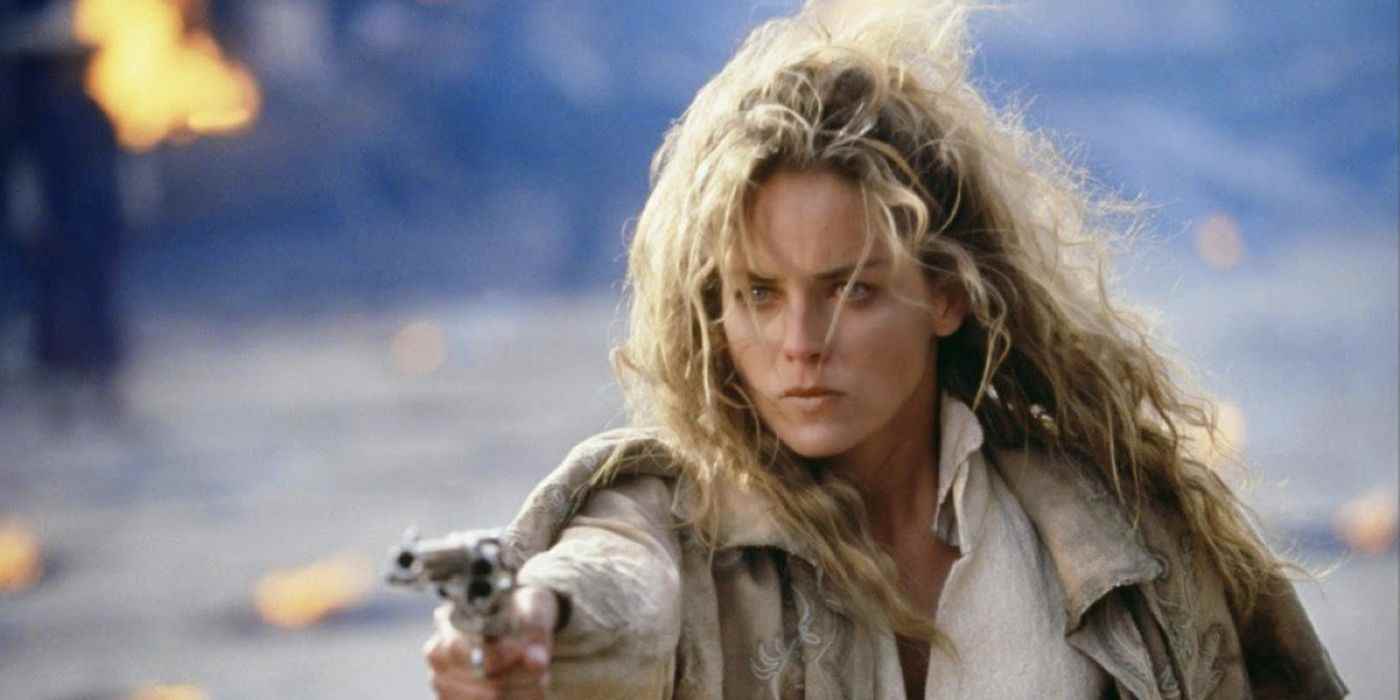 Sharon Stone, The Quick and the Dead'de silahı doğrultuyor