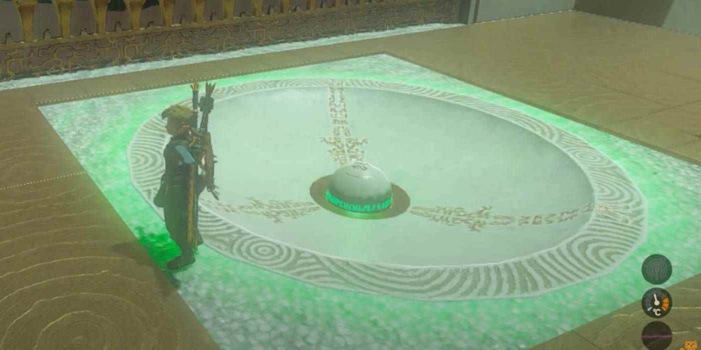 Zelda: Tears of the Kingdom Orochium Shrine Green Door Orb'un Anahtar Olarak Kullanıldığı Üçüncü Bulmaca