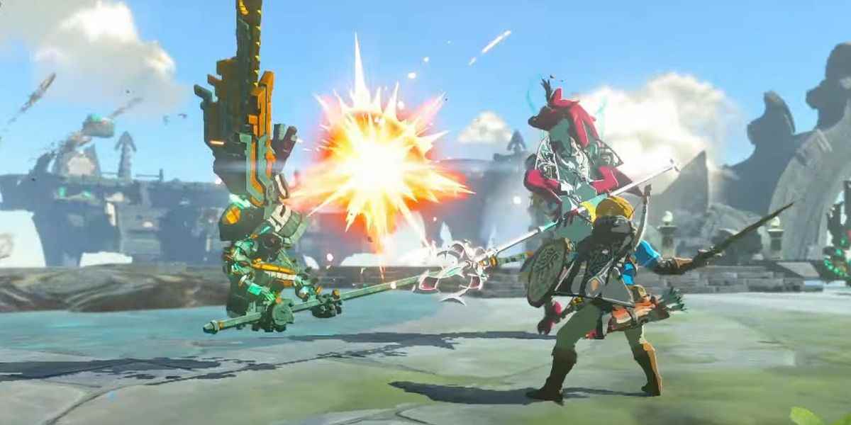 Link ve Sidon'u yan yana savaşırken gösteren Zelda TOTK Müttefik Sahabeler