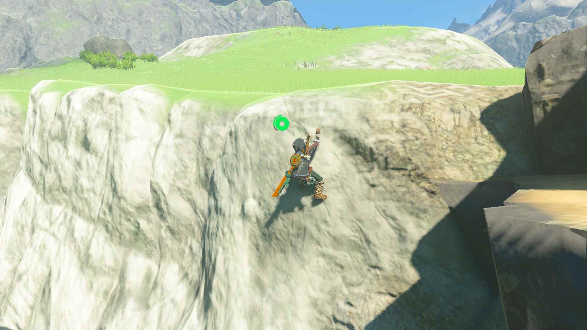 Zelda Efsanesi Krallığın Gözyaşları Bağlantısı Hateno Köyü Cliffside Tırmanışı