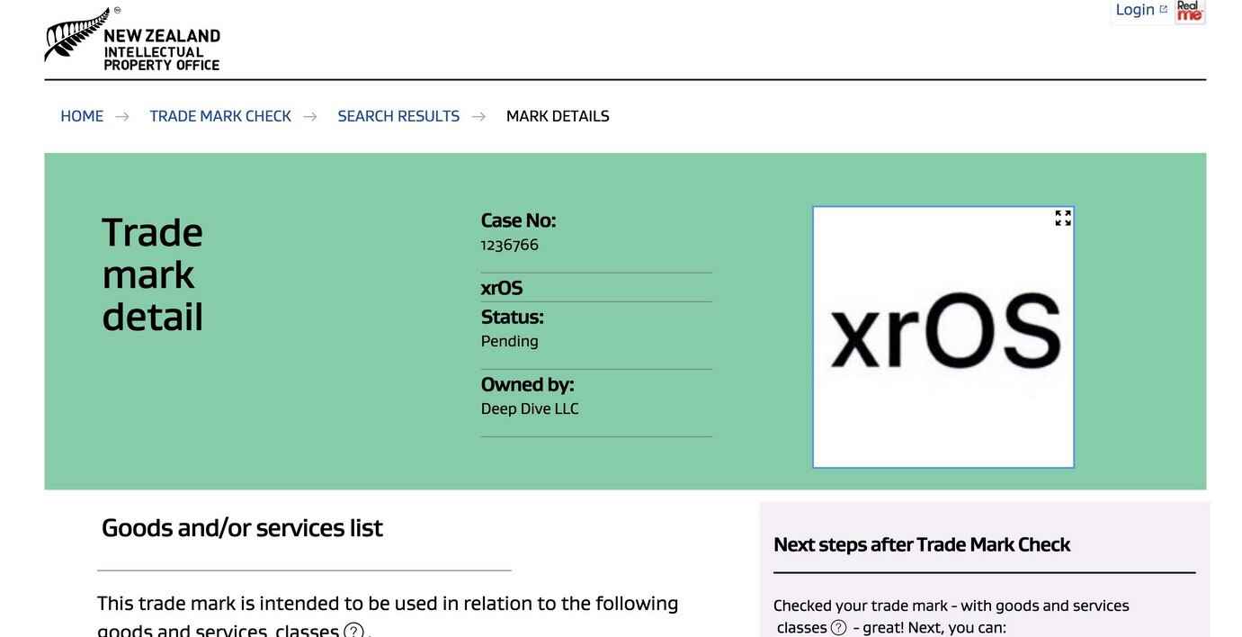 Apple, xrOS kelime işaretini kaydeder - Apple, kulaklığının işletim sisteminin adını onaylayan xrOS kelime işaretini kaydeder