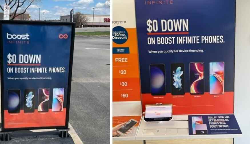 Aurora, Colorado'daki Boost Mobile, Boost Infinite'i tanıtıyor.  Image Credit Wave7 Research - Bir ön ödemeli Boost Mobile mağazası, yakında çıkacak faturalı Boost Infinite markasını tanıtıyor