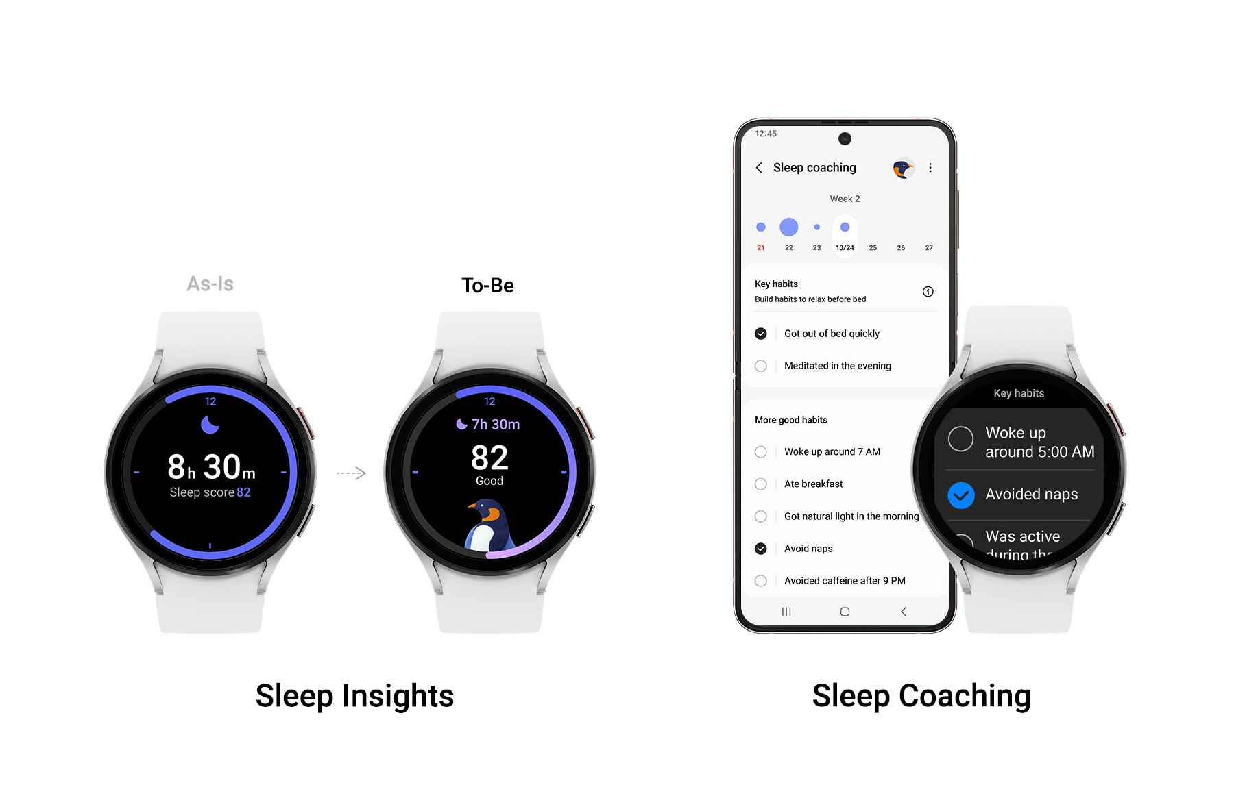 Samsung'un yeni One UI Watch arayüzü, yeni Galaxy Watch 6 özelliklerini tanıtıyor