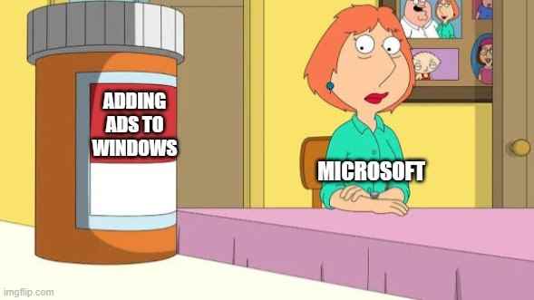 Reklamlar hakkında Windows 11 meme