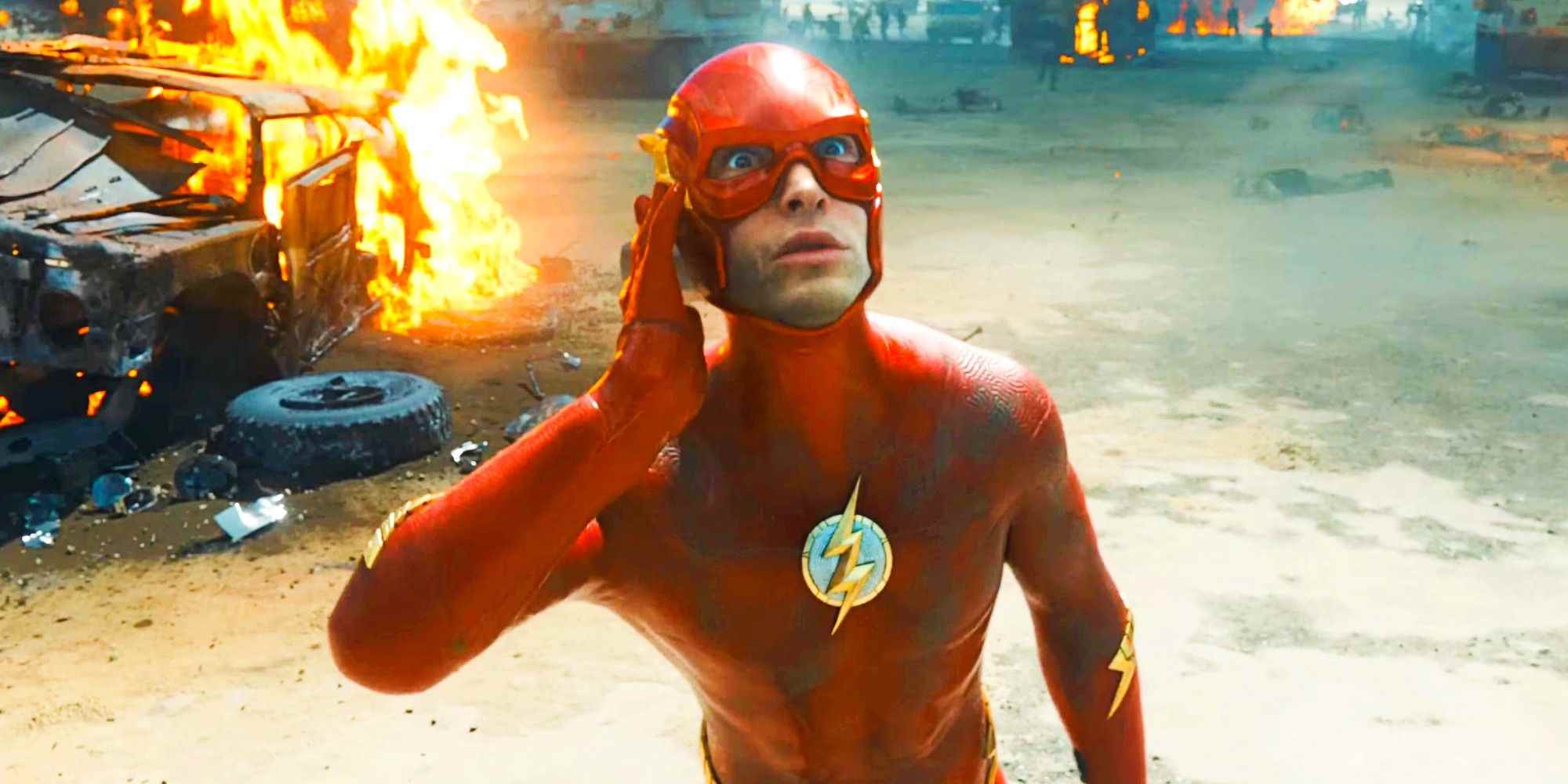 Ezra Miller, The Flash Movie'de Endişeli Görünen Barry Allen rolünde