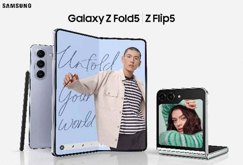 Samsung Galaxy Z Flip5, Galaxy Z Fold5, Galaxy Tab S9 Ultra ve Galaxy Watch6 tüm görkemiyle.  Samsung'un tüm Temmuz yenilikleri üç render üzerinde gösterildi