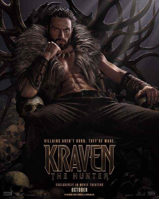 Avcı Kraven'in tam afişi.