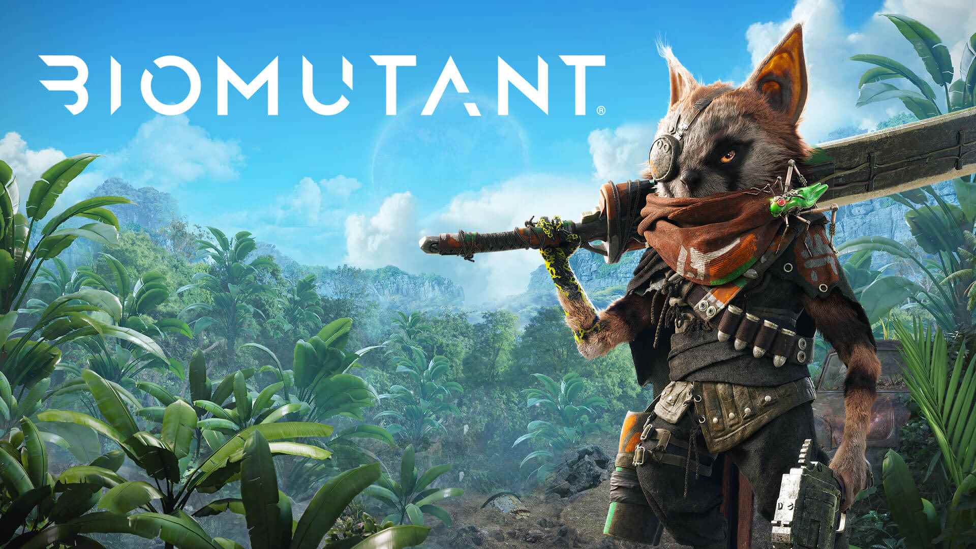 Biomutant'ın kahramanı, omzunda dengeli bir kılıçla duruyor