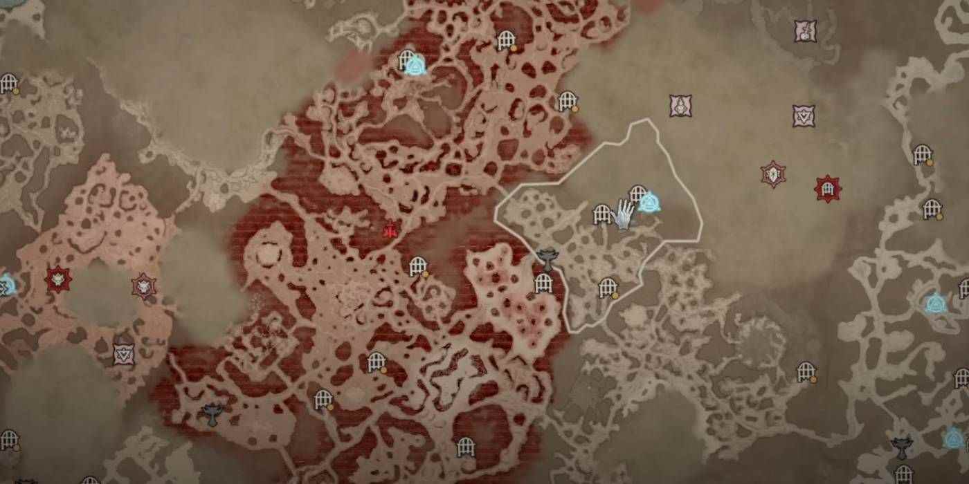 Diablo 4 Helltide Sığınak Haritasında Kırmızı Tonla İşaretlendi