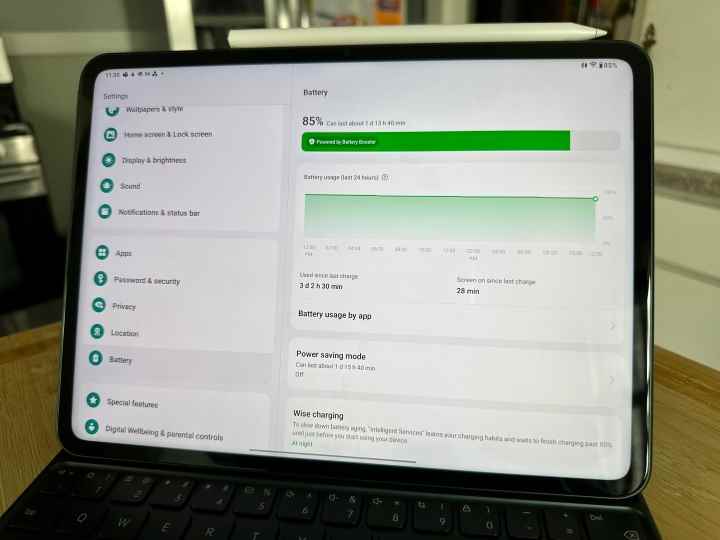 OnePlus Pad'deki pil durumu