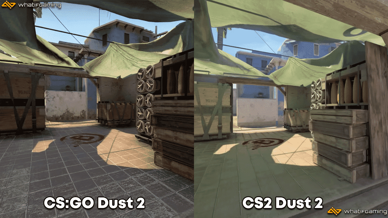 Dust 2 CSGO Vs Cs2 Harita Karşılaştırması.