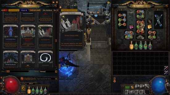 Path of Exile'daki Kehanet Kartlarının bir görüntüsü