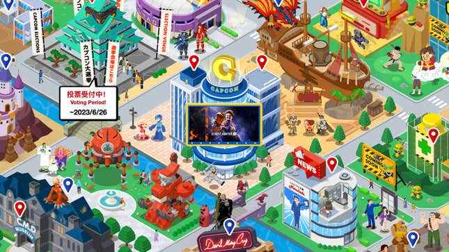 Capcom Town ana sayfasının ekran görüntüsü.