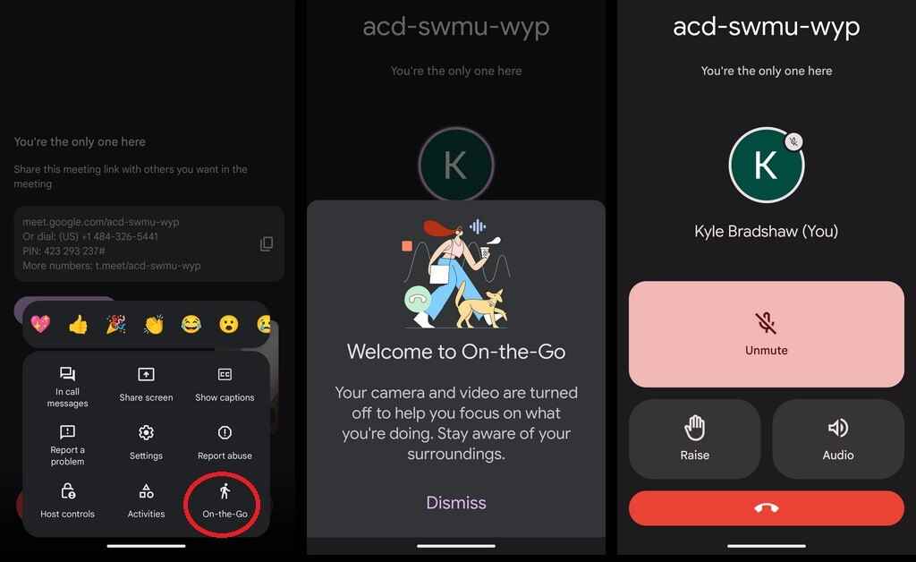On-the-Go özelliği, görüntülü sohbet veya konferans yaparken yürüdüğünüz yere odaklanmanızı sağlar - Google Meet, hareket halindeyken görüntülü aramalar ve konferanslar için yeni güvenlik özelliği ekleyebilir