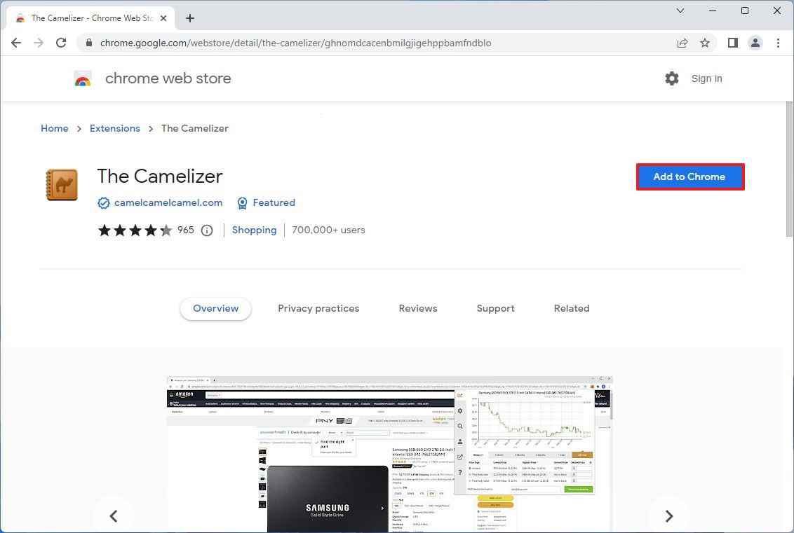 Google Chrome Camelizer yüklemesi