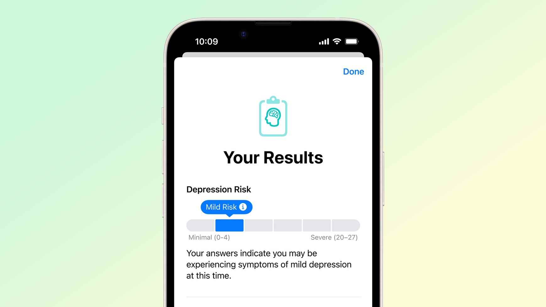 iOS 17 Sağlık uygulaması ruh sağlığı değerlendirmesi