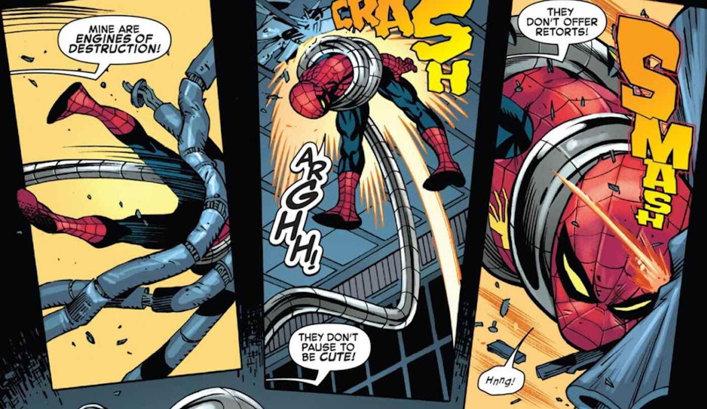 Doc Ock, Örümcek Adam'ı yener.