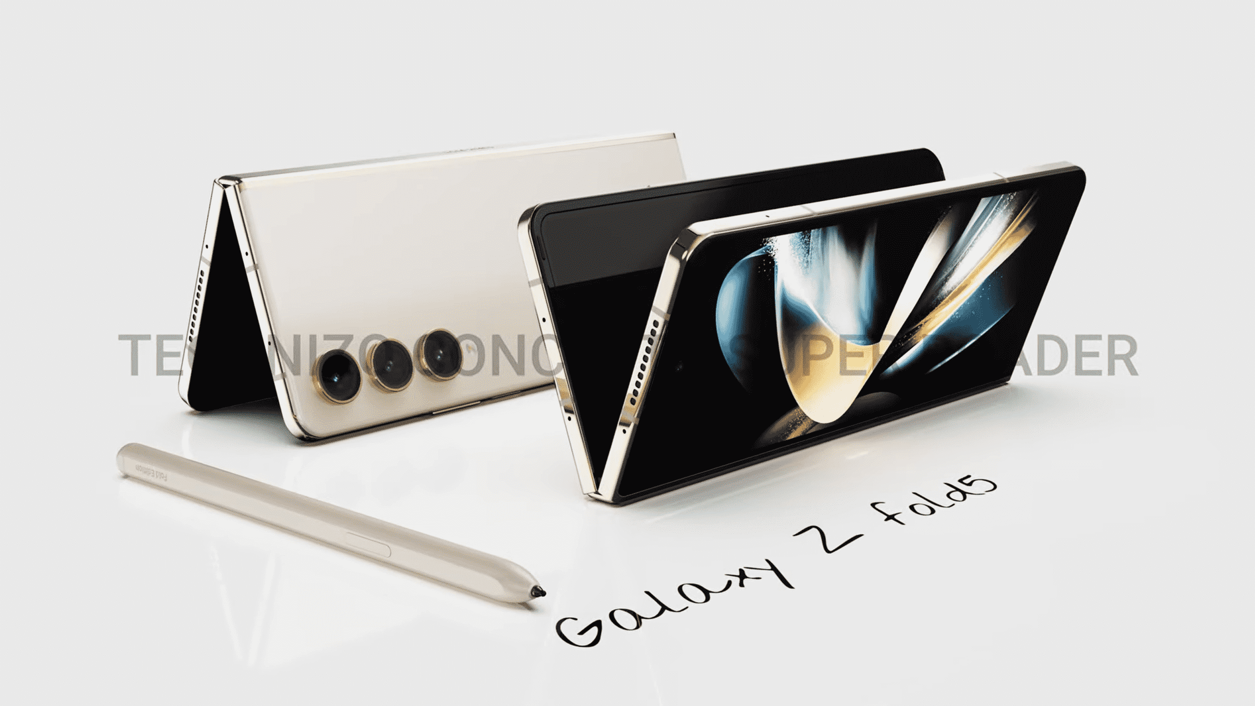 Samsung Galaxy Z Fold 5'in sızıntıya dayalı bir görüntüsü