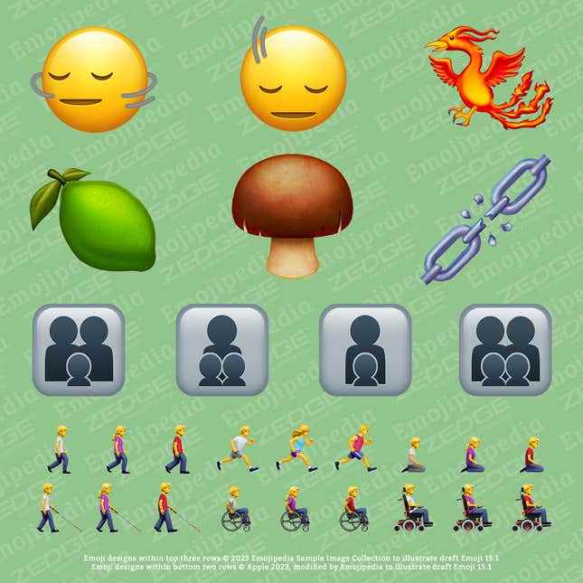 2023'ün Yeni Emoji Finalistleri, Dereceli başlıklı makale için resim