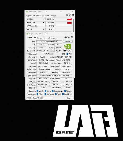 Bu GeForce RTX 4090, dünyada tektir.  RTX 4090, hız aşırtmalı... 4090 MHz ve ardından biraz daha yüksek