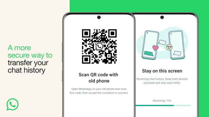 QR kodunu kullanarak WhatsApp'ta telefonlar arasında sohbet nasıl aktarılır