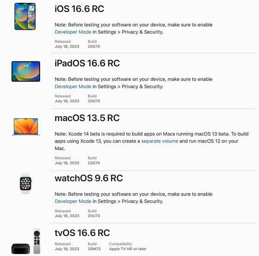 Apple, iOS 16.6 ve daha fazlası için sürüm adaylarını yayınlar.  İmaj kredisi Cult of Mac - iOS 16.6'nın son sürümüne sadece birkaç gün kaldı