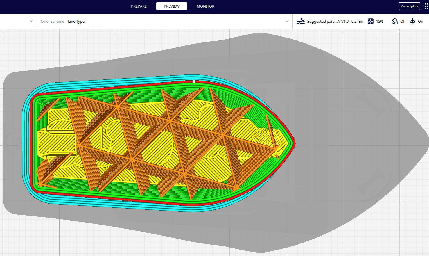 Dolgu Deseni 3D Baskılar