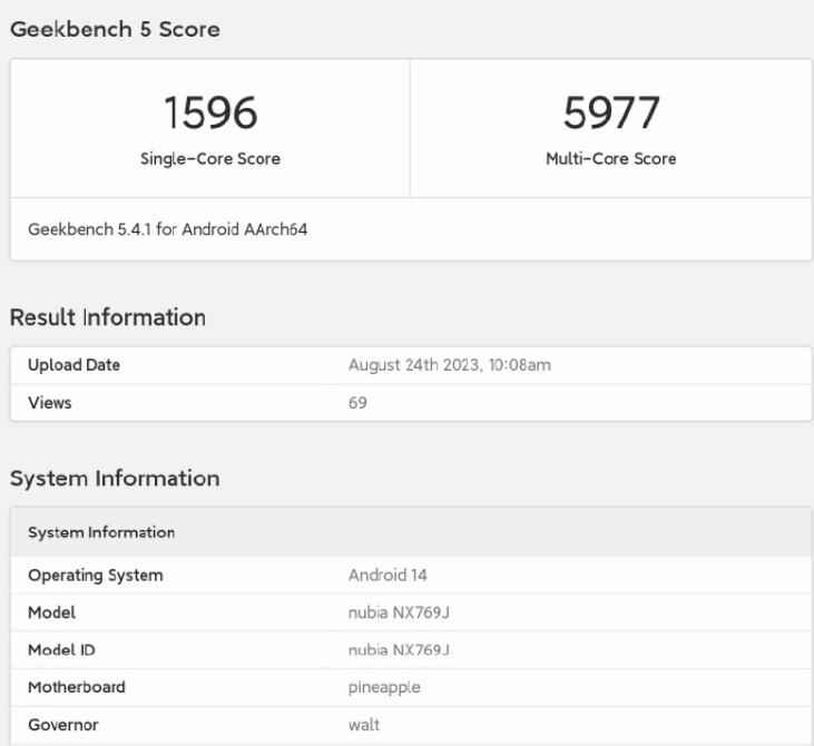 Geekbench testinin Nubia Red Magic 9 oyun telefonunun kıyaslama sonuçlarını gösterdiği bildiriliyor - Snapdragon 8 Gen 3 ve Nubia Red Magic 9 için daha fazla teknik özellik açıklandı