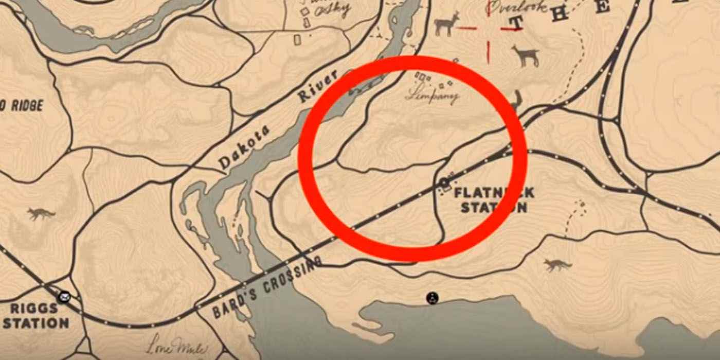 Red Dead Redemption 2'nin KKK Lokasyonu 2'nin haritası